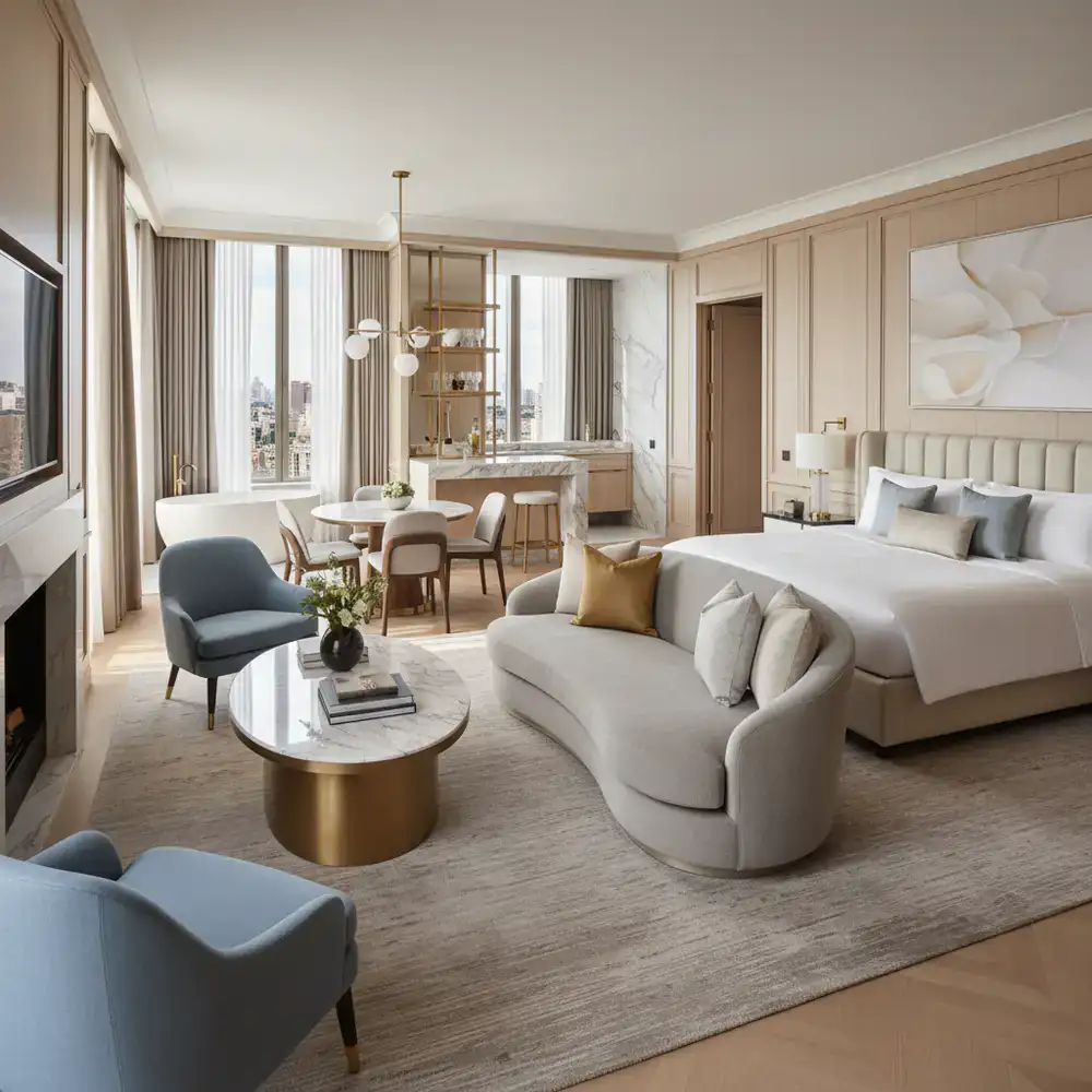 Luxurious hotel suite interior